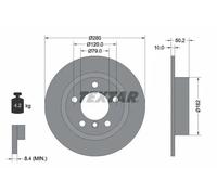 2x Disco freno pieno 92238703 TEXTAR per MINI MINI COUNTRYMAN MINI PACEMAN