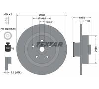 2x Disco freno pieno 92252903 TEXTAR per RENAULT CLIO III MEGANE II