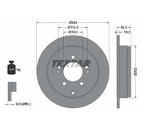 2x Disco freno pieno 92271003 TEXTAR per HYUNDAI KIA