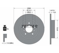 TEXTAR 92274003 Disco freno