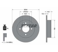 2x Disco freno pieno 92291603 TEXTAR per HYUNDAI i10 II i10 III