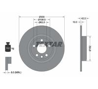 2x Disco freno pieno 92293803 TEXTAR per LAND ROVER JAGUAR