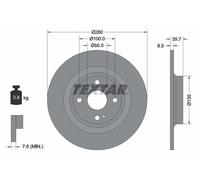 2x Disco freno pieno 92320003 TEXTAR per MAZDA FIAT ABARTH