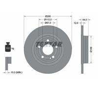 Textar Disco freno 92323203 Ø295 mm Posteriore 2x per Mercedes-Benz Classe A/CLA/GLA/GLB