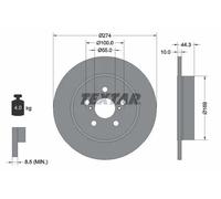 TEXTAR 92333703 Disco freno