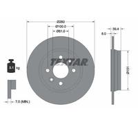 2X Textar 92347603 Disco Freno 260 Mm Per Renault Clio V B7