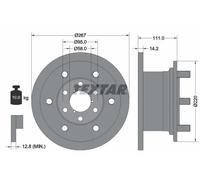 2x Disco freno pieno 93019400 TEXTAR per ALFA ROMEO IVECO
