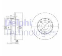 2x Disco freno pieno BG2148 DELPHI per OPEL CORSA A Hatchback KADETT D Familiare