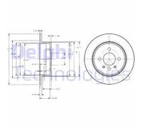 2x Disco freno pieno BG2202 DELPHI per BMW 3 3 Touring 3 Cabriolet