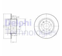 DELPHI BG2240 Disco freno