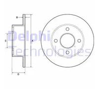 Discofreno BG2343 DELPHI per AUDI