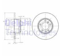 2x Disco freno pieno BG2430 DELPHI per BMW 5 5 Touring
