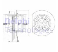 2x Disco freno pieno BG2431 DELPHI per BMW 5 5 Touring