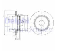 Discofreno BG2510 DELPHI per MERCEDES-BENZ