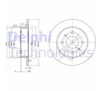 Discofreno BG2633 DELPHI per NISSAN