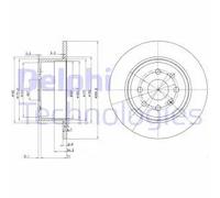 DELPHI BG2637 Disco freno