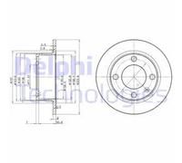 2x Disco freno pieno BG2691 DELPHI per CITROËN XANTIA XANTIA Break