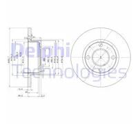 Dischi freno DELPHI BG2752, anteriore, pieno, 2 Pezzo