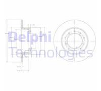 2x Disco freno pieno BG2799 DELPHI per LAND ROVER RANGE ROVER I DISCOVERY I