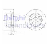 DELPHI BG2803 Disco freno