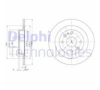 2x Disco freno pieno BG2805 DELPHI per MAZDA MX-3 323 C IV 323 F IV MX-5 II