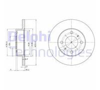 DELPHI BG2809 Disco freno