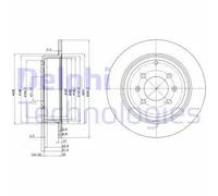 2x Disco freno pieno BG2873 DELPHI per PEUGEOT 406 406 Break 406 Coupé