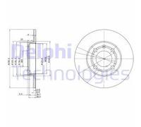 2x Disco freno pieno BG2911 DELPHI per VW SEAT