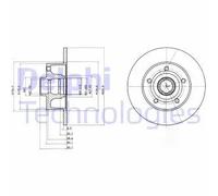 2x Disco freno pieno BG3030 DELPHI per AUDI A4 B5 A4 B5 Avant A4 B6 Avant A4 B6