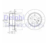 2x Disco freno pieno BG3040 DELPHI per BMW 3 3 Touring 3 Compact 3 Coupé