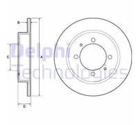 2x Disco freno pieno BG3203 DELPHI per MITSUBISHI VOLVO PROTON