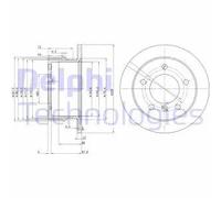 Discofreno BG3235 DELPHI per VW MERCEDES-BENZ