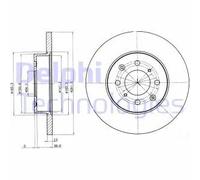 DELPHI BG3262 Disco freno
