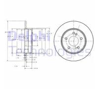 DELPHI BG3326C Disco freno