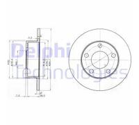 2x Disco freno pieno BG3382 DELPHI per AUDI A8 D2 A6 C5 A6 C4 A6 C4 Avant