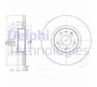 Discofreno BG3420 DELPHI per ALFA ROMEO