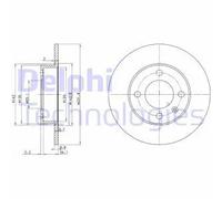 Delphi Dischi freno BG3505 posteriore pieni – kit coppia (2 pezzi)