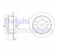Delphi Disco freno BG3522 posteriore pieno Ø299 mm 2 pezzi
