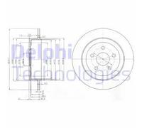 Discofreno BG3593 DELPHI per CHRYSLER DODGE