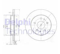 Delphi Disco freno BG3607 Anteriore Ø273 mm Pieno 2 pezzi per Daihatsu Terios