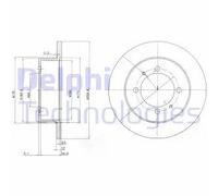 Delphi Disco freno BG3609 Kit coppia posteriore per Hyundai Kia