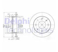 DELPHI BG3618 Disco freno