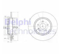 2x Disco freno pieno BG3728 DELPHI per MERCEDES-BENZ CLASSE M