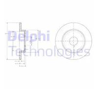 Discofreno BG3761 DELPHI per NISSAN