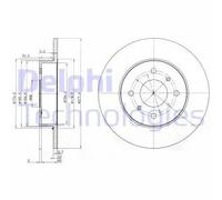 Discofreno BG3764 DELPHI per NISSAN