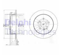 DELPHI BG3779 Disco freno