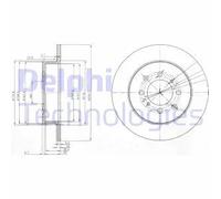 2x Disco freno pieno BG3793 DELPHI per HONDA MG