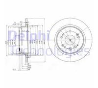 2x Disco freno pieno BG3797 DELPHI per HONDA STREAM FR-V