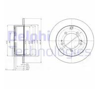 2x Disco freno pieno BG3815 DELPHI per MITSUBISHI PAJERO PININ I