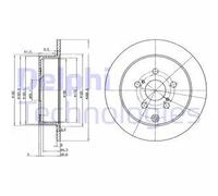 Dischi freno DELPHI BG3822 posteriore, pieno, 2 Pezzo